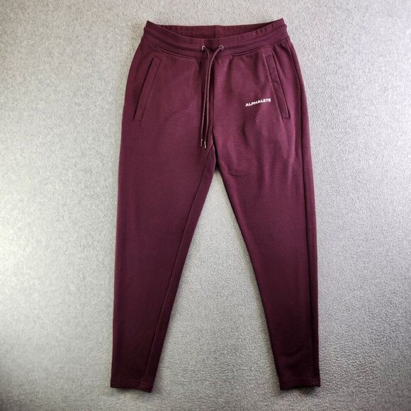 Alphalete Pants Mens M Red Sweatpants Jogger Tapered Lounge Training Lifting Gym - Picture 1 of 13